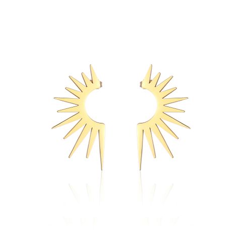 1 Pair Basic Modern Style Geometric Plating 304 Stainless Steel 18K Gold Plated Ear Studs