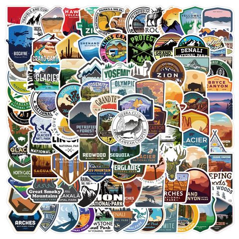 100 Pieces  National Park Graffiti Stickers Special Decoration Computer Luggage