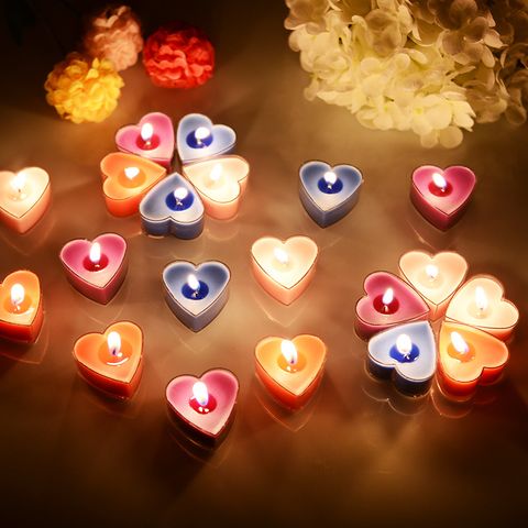 Cute Basic Sweet Heart Shape Paraffin Candle