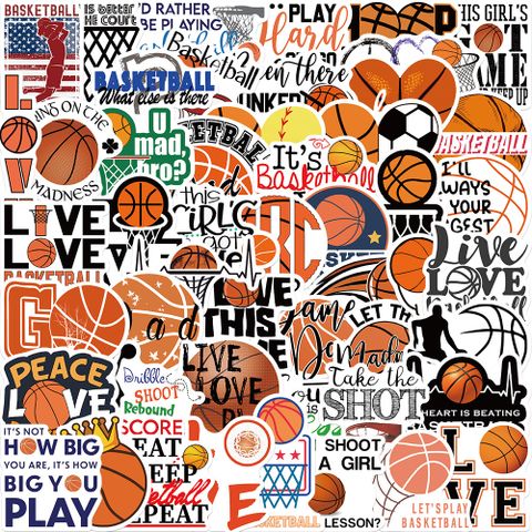 50 Pieces Basketball Sports Stickers Personalized Decorative Luggage Notebook