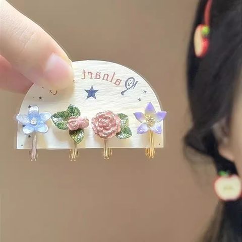 1 Set Simple Style Flower Plating Alloy Ear Cuffs