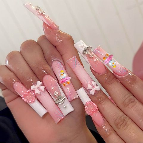 Casual Heart Shape Plastic Nail Patches 1 Set