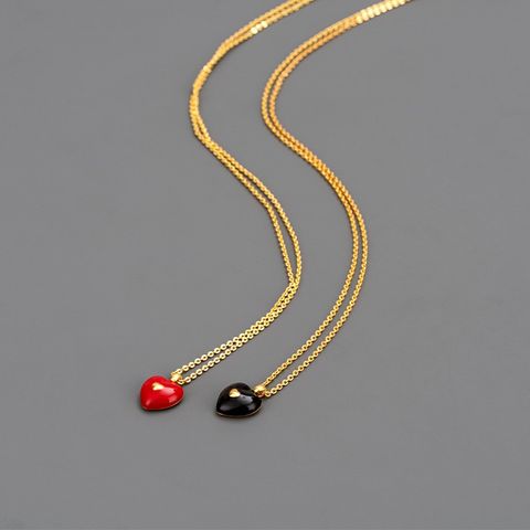 Retro Heart Shape Copper Plating Pendant Necklace