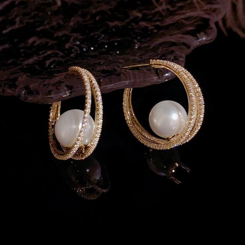 Wholesale Jewelry Vintage Style Circle Alloy Ear Studs