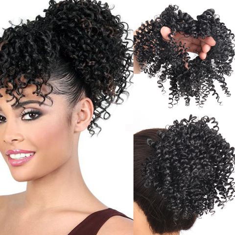 Women's African Style Party High Temperature Wire Ball Head Wig Grip
