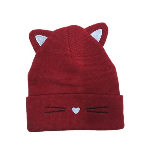 Women's Basic Cat Eaveless Wool Cap