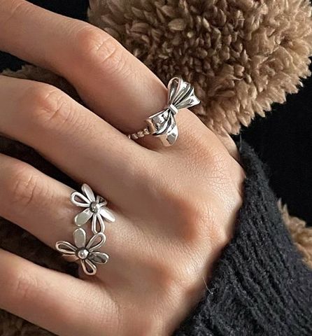 Vintage Style Bow Knot Copper Plating Open Rings