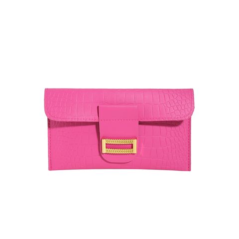 Women's All Seasons Pu Leather Solid Color Sexy Square Magnetic Buckle Clutch Bag