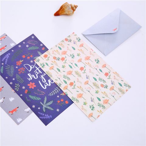 1 Set Flower Holiday Paper Casual