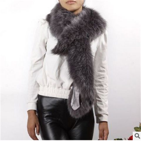 Women's Streetwear Solid Color Faux Fur Patchwork Scarf