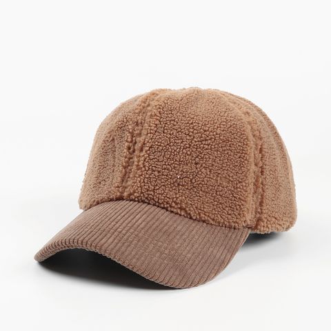 Unisex Basic Vintage Style Solid Color Curved Eaves Baseball Cap
