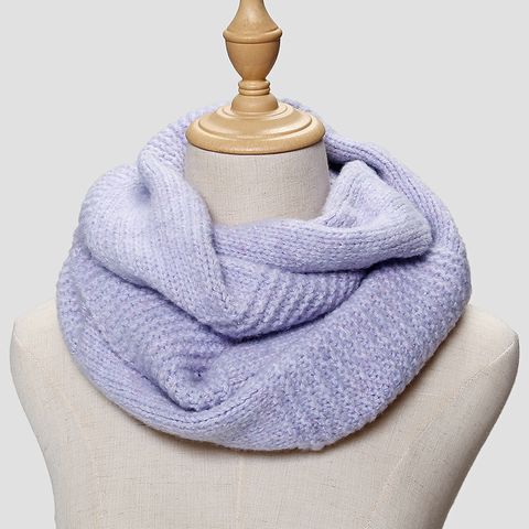 Women's Simple Style Solid Color Acrylic Scarf