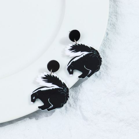 1 Pair Simple Style Animal Printing Arylic Drop Earrings