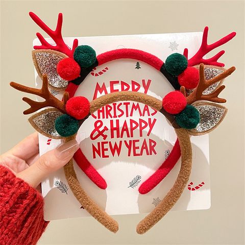 Classic Style Antlers Cloth Flannel Sequins Appliques Hair Band