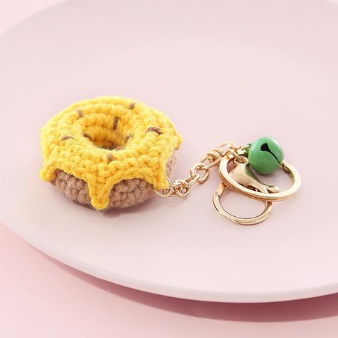 Cute Sweet Donuts Yarn Knitting Keychain