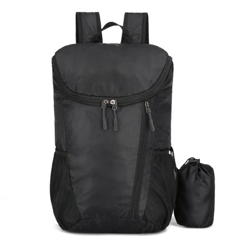 Sports Solid Color Square Zipper Functional Backpack