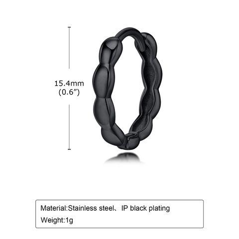 1 Piece Simple Style Bow Knot Polishing 201 Stainless Steel Hoop Earrings