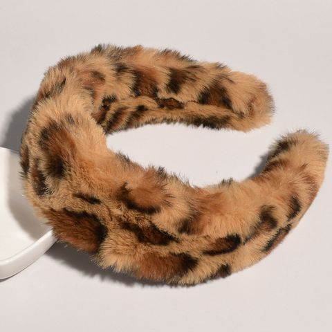 Retro Leopard Plush Hair Band