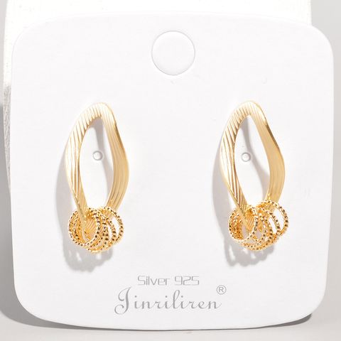 1 Pair Elegant Geometric Copper Earrings