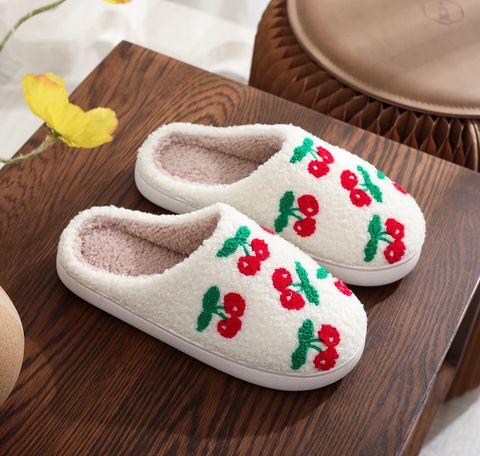 Unisex Casual Cartoon Round Toe Cotton Slippers