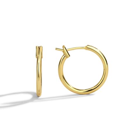 1 Pair Simple Style Classic Style Commute Solid Color Plating Copper 18k Gold Plated Hoop Earrings