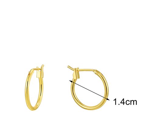 1 Paar Einfacher Stil Klassischer Stil Pendeln Einfarbig Überzug Kupfer 18 Karat Vergoldet Reif Ohrringe