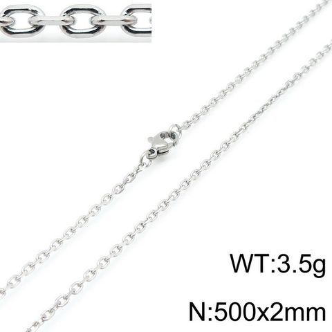 Titanium Steel 18K Gold Plated Simple Style Classic Style Solid Color Bracelets Necklace