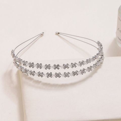 Simple Style Bow Knot Alloy Inlay Rhinestones Hair Band
