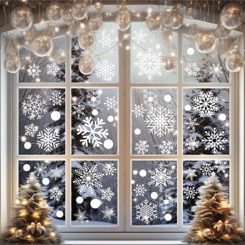 Casual Snowflake Pvc Wall Sticker Artificial Decorations
