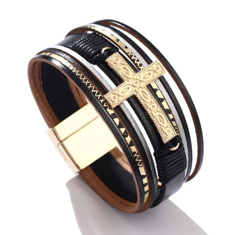 Simple Style Geometric Alloy Plating No Inlaid Women's Bracelets