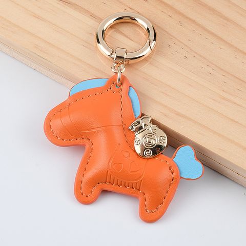 Simple Style Horse Pu Leather Women's Bag Pendant Keychain