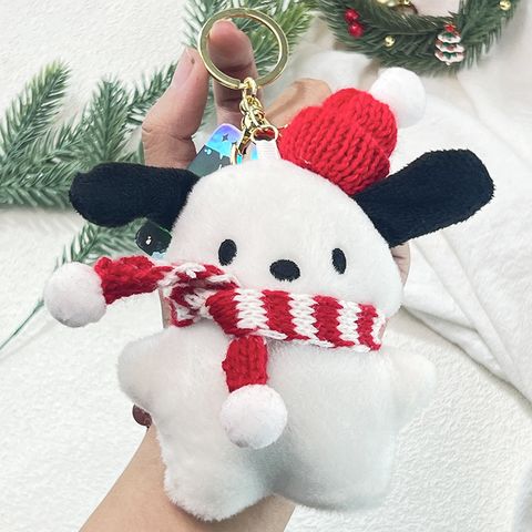 Cute Plush Doll Keychain School Bag Wool Pendant Creative Christmas Gift Doll Pendant Key Ring