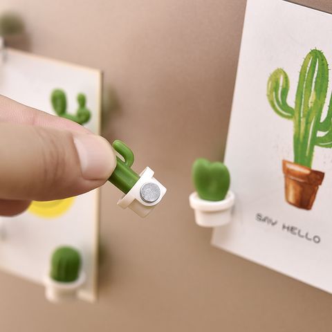 Kitchen Sticky Notes Cactus Refridgerator Magnets Succulents Message Sticker Magnetic Cute Cartoon Magnetic Stickers 6 Pack