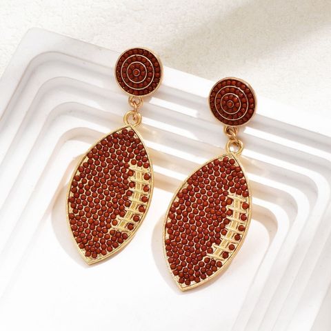 1 Pair Simple Style Color Block Plating Inlay Alloy Resin Gold Plated Drop Earrings