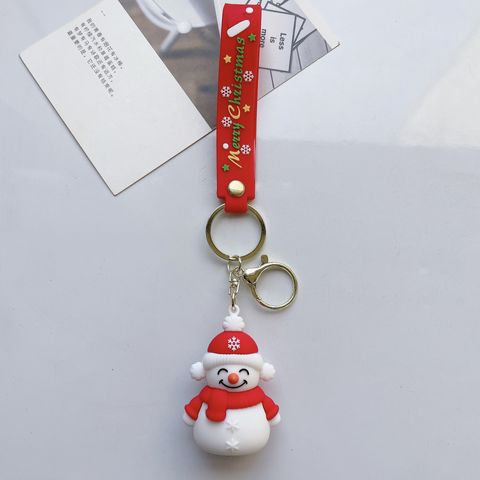 Cartoon Style Santa Claus Plastic Christmas Unisex Bag Pendant Keychain