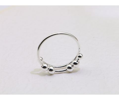 Simple Style Geometric Solid Color Sterling Silver Plating Open Rings