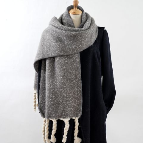 Women's Basic Lady Solid Color Imitation Cashmere Scarf