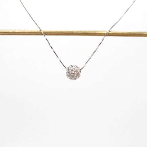 Simple Style Round Sterling Silver Plating Rose Gold Plated White Gold Plated Gold Plated Pendant Necklace
