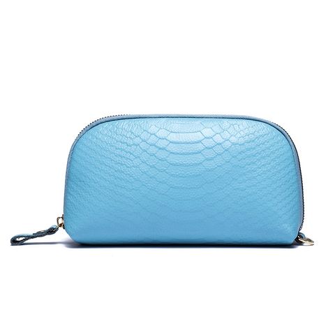 Women's Leather Solid Color Elegant Square Zipper Clutch Bag Square Bag