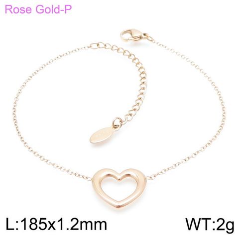 Stainless Steel Titanium Steel 18K Gold Plated Basic Plating Heart Shape Jewelry Set