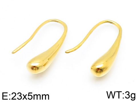 1 Pair Modern Style Water Droplets Plating Stainless Steel 18K Gold Plated Ear Studs