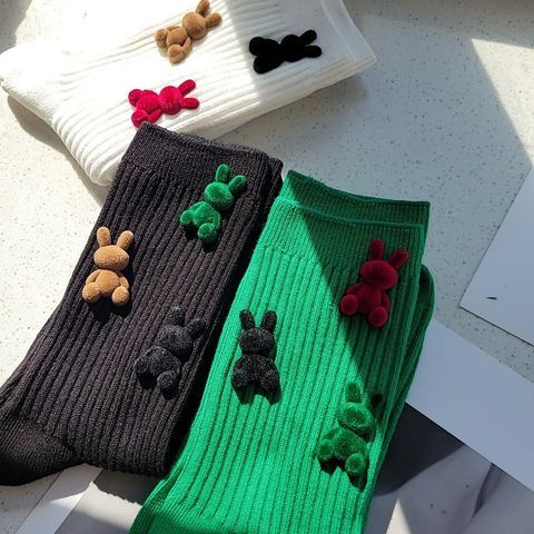 Women's Cute Rabbit Cotton Crew Socks A Pair