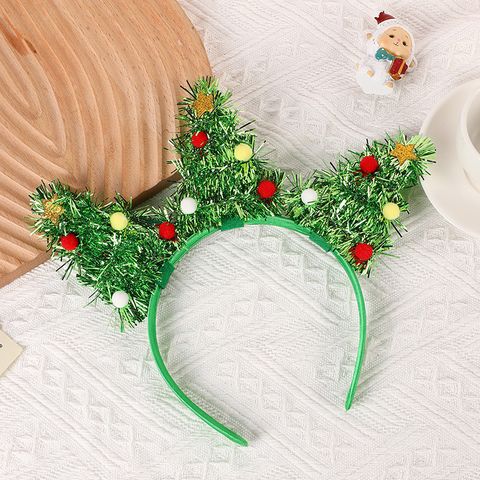 Cute Christmas Tree Pet Plastic Nonwoven Handmade Hair Band