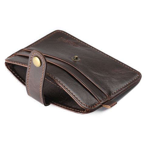 Unisex Solid Color Pu Leather Flip Cover Wallets