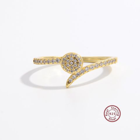 Elegant Simple Style Snake Sterling Silver Plating Inlay Zircon 14k Gold Plated Rose Gold Plated White Gold Plated Rings