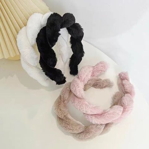 Simple Style Solid Color Cloth Hair Band