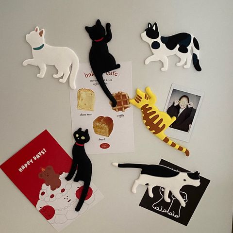 Cute Cat Synthetic Resin Refrigerator Magnet Artificial Decorations