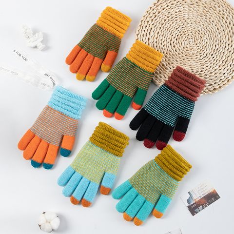 Women's Elegant Streetwear Color Block Gloves 1 Set