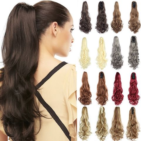 Women's Elegant Party Street High Temperature Wire Ponytail Wig Clips
