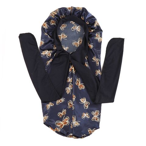 Women's Basic Retro Butterfly Printing Eaveless Nightcap